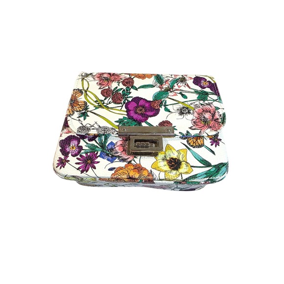ILEA Floral Print Mini Bag Top Handle Crossbody Purse Designer Style - Picture 1 of 10